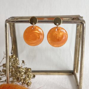 643-Mon-Couleur-sieraden-by-Alinde-oorbellen-rond-oranje-koningsdag_rvs-gouden-oorstekers