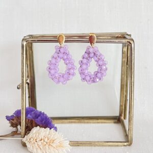 238-Mon-Couleur-sieraden-by-Alinde-druppel-oorbellen-facet-lila-geregen_RVS-goud-oorstekers