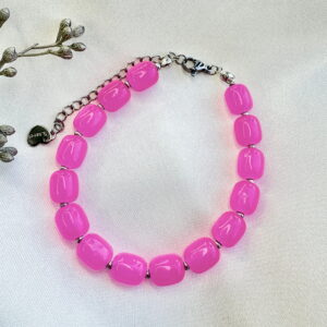 781-Mon-Couleur-sieraden-by-Alinde-fuchsia-roze-armband_zilver-rvs-slotje